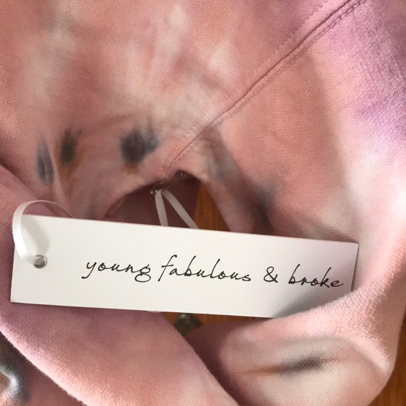 Young Fabulous & Broke Crop Hoodie Zip front Size M NWT - Picture 6 of 11
